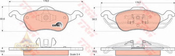 Trw Колодки дискові гальмові TRW GDB1358 - Заображення 2