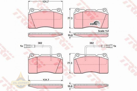 Trw Колодки тормозные дисковые TRW GDB1363 - Картинка 4