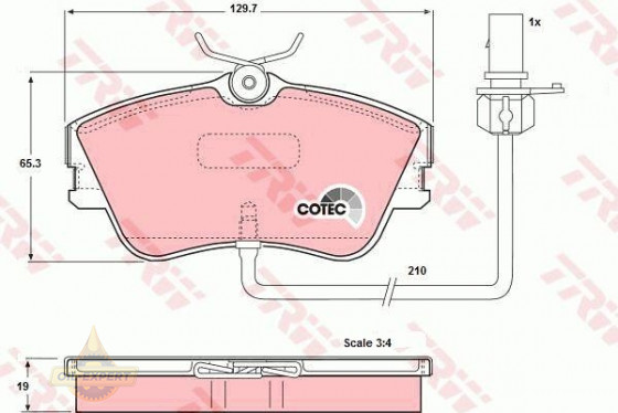 Trw Колодки тормозные дисковые TRW GDB1367 - Картинка 2