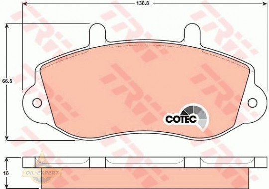 Trw Колодки тормозные дисковые TRW GDB1380 - Картинка 2