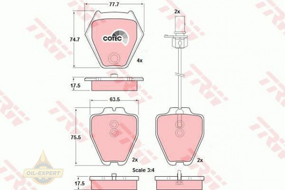 Trw Колодки тормозные дисковые TRW GDB1381 - Картинка 3