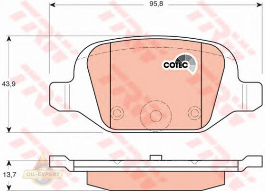 Trw Колодки тормозные дисковые TRW GDB1384 - Картинка 4