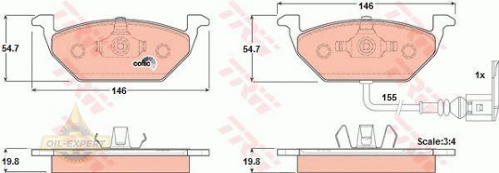 Trw Колодки тормозные дисковые TRW GDB1386 - Картинка 2