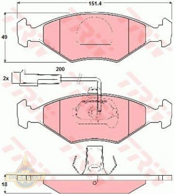 Trw Колодки тормозные дисковые TRW GDB1393 - Картинка 2