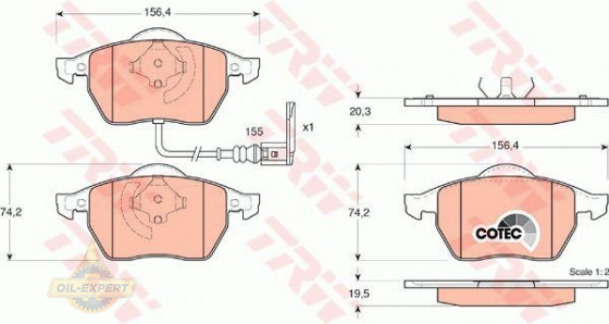 Trw Колодки дискові гальмові TRW GDB1403 - Заображення 2