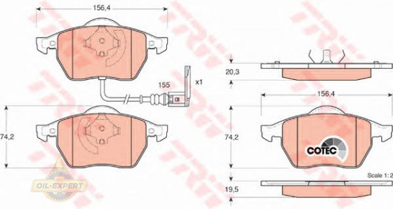 Trw Колодки дискові гальмові TRW GDB1403 - Заображення 4