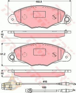 Trw Колодки тормозные дисковые TRW GDB1410 - Картинка 1