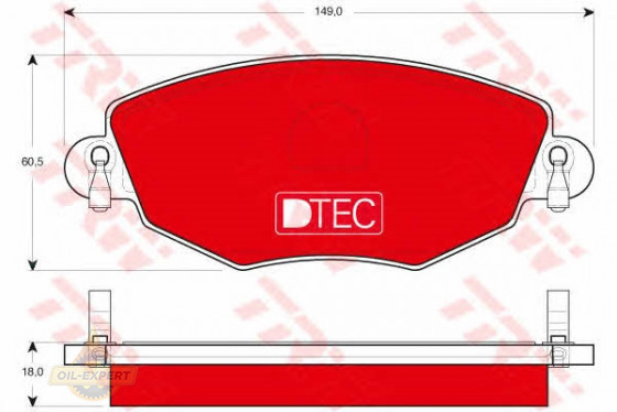 Trw Колодки тормозные дисковые TRW GDB1434DTE - Картинка 2