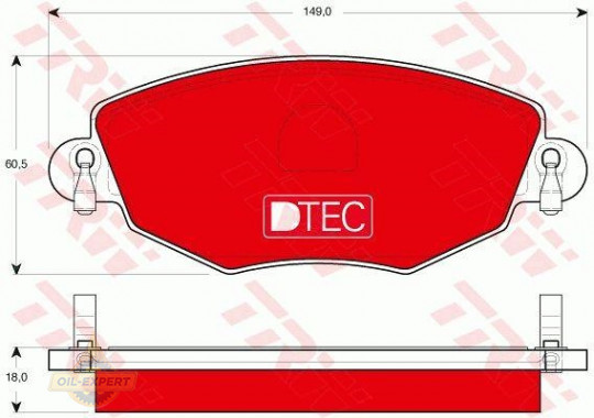 Trw Колодки тормозные дисковые TRW GDB1434DTE - Картинка 1