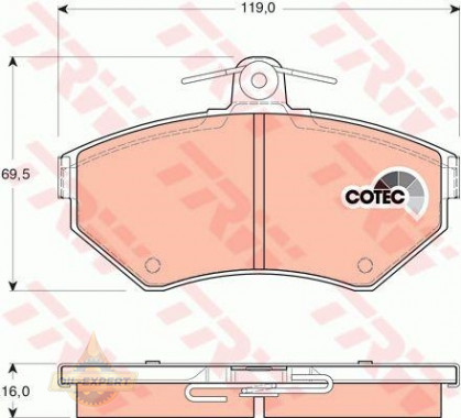 Trw Колодки тормозные дисковые TRW GDB1437 - Картинка 2