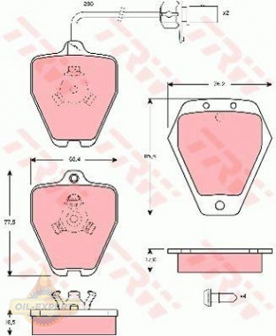 Trw Колодки дискові гальмові TRW GDB1451 - Заображення 2