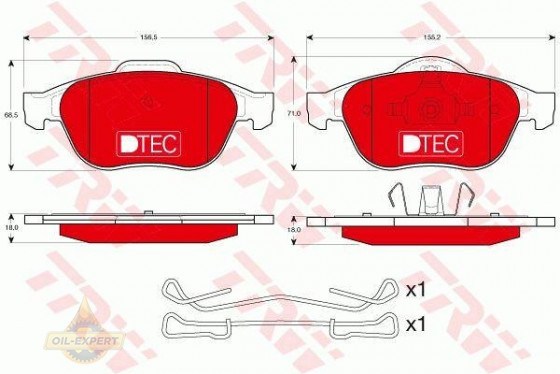 Trw Колодки тормозные дисковые TRW GDB1468DTE - Картинка 1