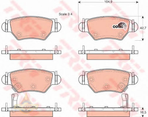 Trw Колодки тормозные дисковые TRW GDB1471 - Картинка 4