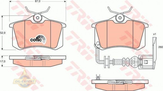 Trw Колодки тормозные дисковые TRW GDB1475 - Картинка 2
