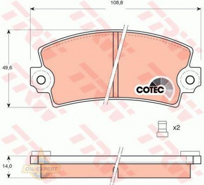 Trw Колодки тормозные дисковые TRW GDB148 - Картинка 1