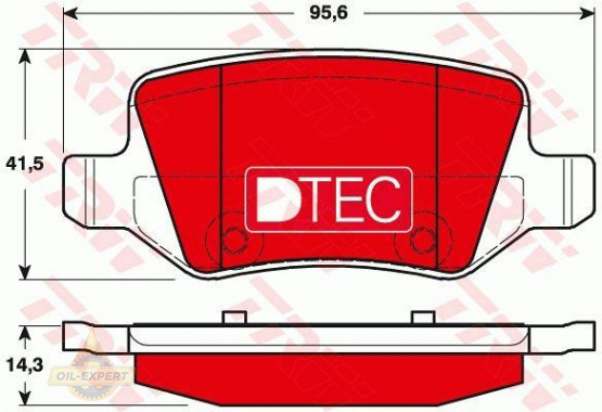 Trw Колодки дискові гальмові TRW GDB1481DTE - Заображення 1