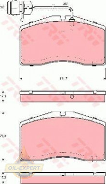 Trw Колодки тормозные дисковые TRW GDB1523 - Картинка 1
