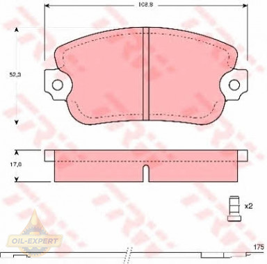 Trw Колодки тормозные дисковые TRW GDB154 - Картинка 2