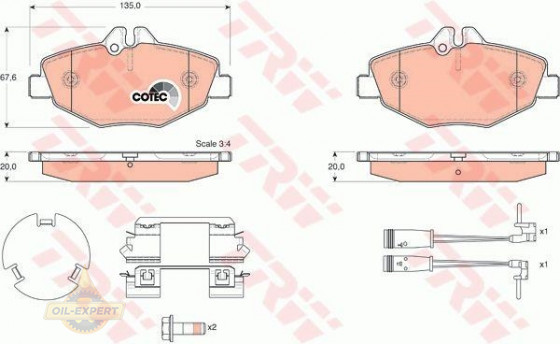Trw Колодки тормозные дисковые TRW GDB1542 - Картинка 3