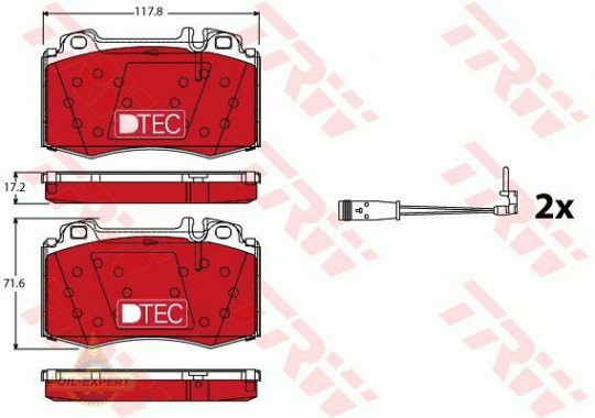 Trw Колодки тормозные дисковые TRW GDB1543DTE - Картинка 2