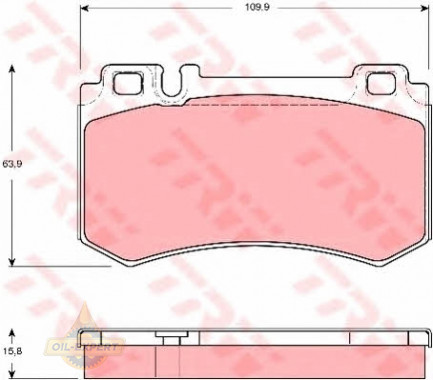 Trw Колодки тормозные дисковые TRW GDB1544 - Картинка 2
