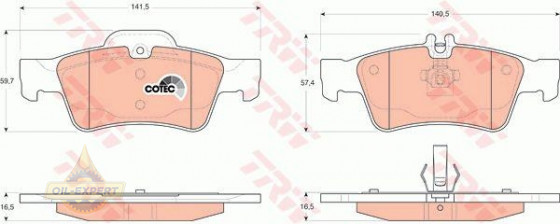 Trw Колодки дискові гальмові TRW GDB1546 - Заображення 2