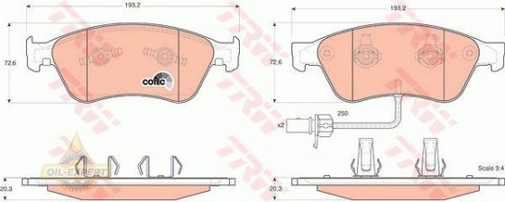 Trw Колодки тормозные дисковые TRW GDB1553 - Картинка 2