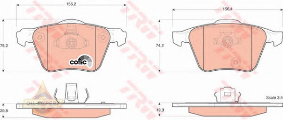 Trw Колодки тормозные дисковые TRW GDB1565 - Картинка 3