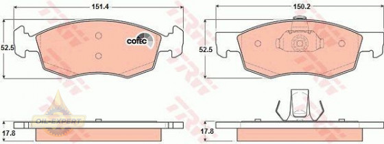 Trw Колодки тормозные дисковые TRW GDB1588 - Картинка 2
