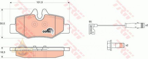 Trw Колодки дискові гальмові TRW GDB1601 - Заображення 2