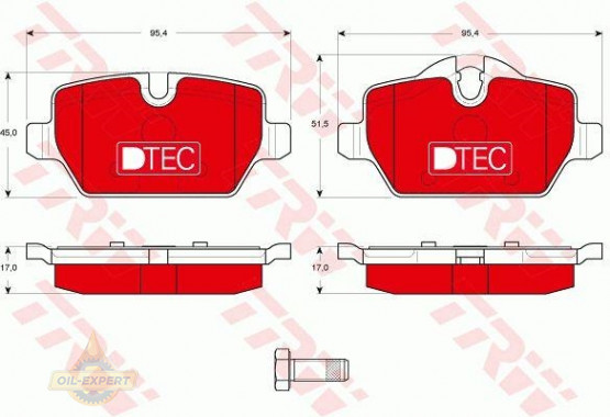 Trw Колодки тормозные дисковые TRW GDB1612DTE - Картинка 2