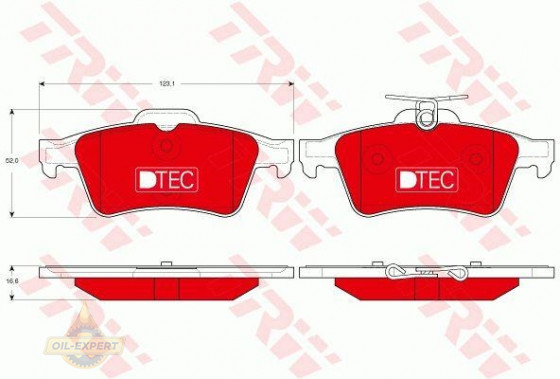 Trw Колодки тормозные дисковые TRW GDB1621DTE - Картинка 2