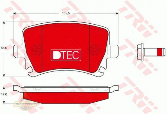 Trw Колодки дискові гальмові TRW GDB1622DTE - Заображення 1