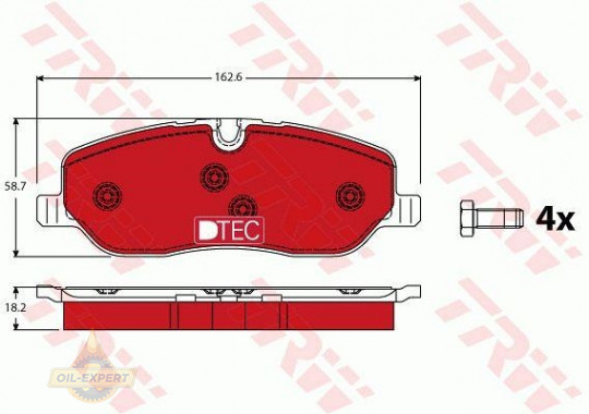 Trw Колодки тормозные дисковые TRW GDB1631DTE - Картинка 1