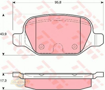 Trw Колодки тормозные дисковые TRW GDB1646 - Картинка 2