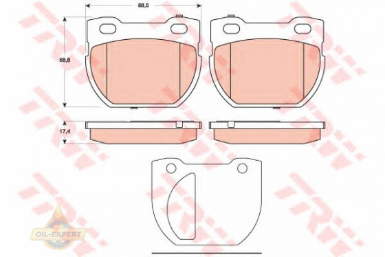 Trw Колодки тормозные дисковые TRW GDB1666 - Картинка 2