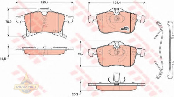 Trw Колодки тормозные дисковые TRW GDB1668 - Картинка 3