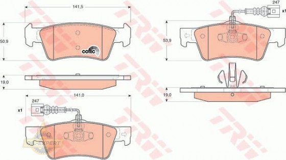 Trw Колодки тормозные дисковые TRW GDB1672 - Картинка 1
