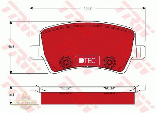 Trw Колодки тормозные дисковые TRW GDB1685DTE - Картинка 1