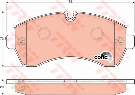 Trw Колодки тормозные дисковые TRW GDB1696 - Картинка 2