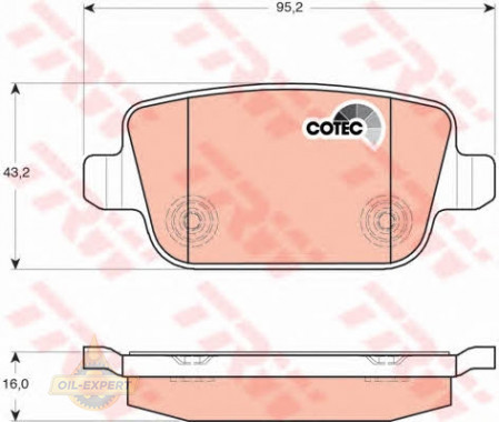 Trw Колодки тормозные дисковые TRW GDB1708 - Картинка 2