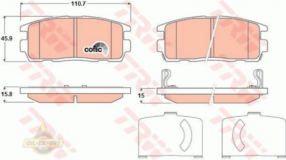 Trw Колодки тормозные дисковые TRW GDB1716 - Картинка 2