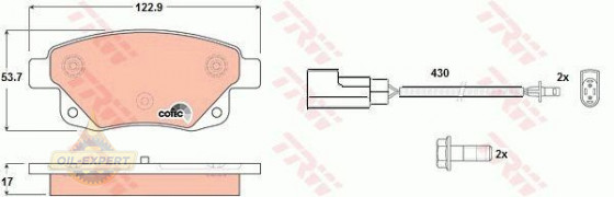 Trw Колодки тормозные дисковые TRW GDB1725 - Картинка 1