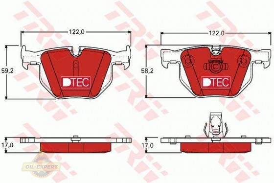 Trw Колодки тормозные дисковые TRW GDB1727DTE - Картинка 1