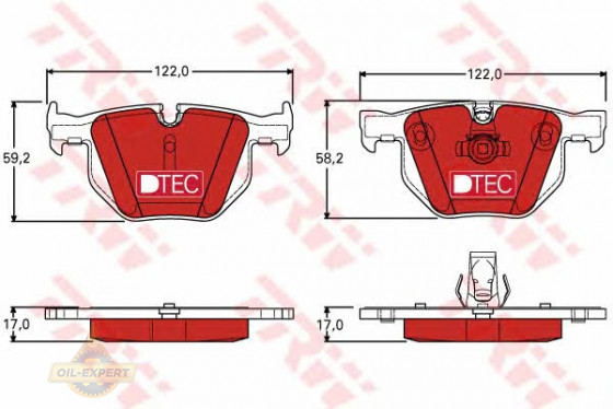 Trw Колодки тормозные дисковые TRW GDB1727DTE - Картинка 2