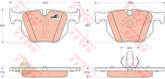Trw Колодки тормозные дисковые TRW GDB1730 - Картинка 2