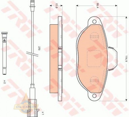Trw Колодки тормозные дисковые TRW GDB1745 - Картинка 2