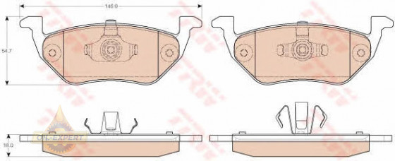 Trw Колодки тормозные дисковые TRW GDB1754 - Картинка 2