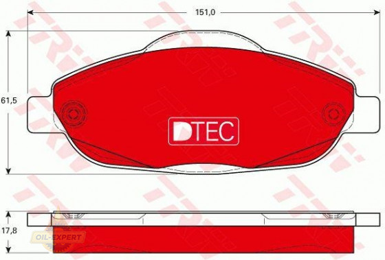 Trw Колодки дискові гальмівні TRW GDB1761DTE - Заображення 2