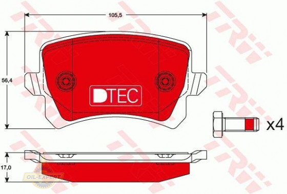 Trw Колодки тормозные дисковые TRW GDB1763DTE - Картинка 1
